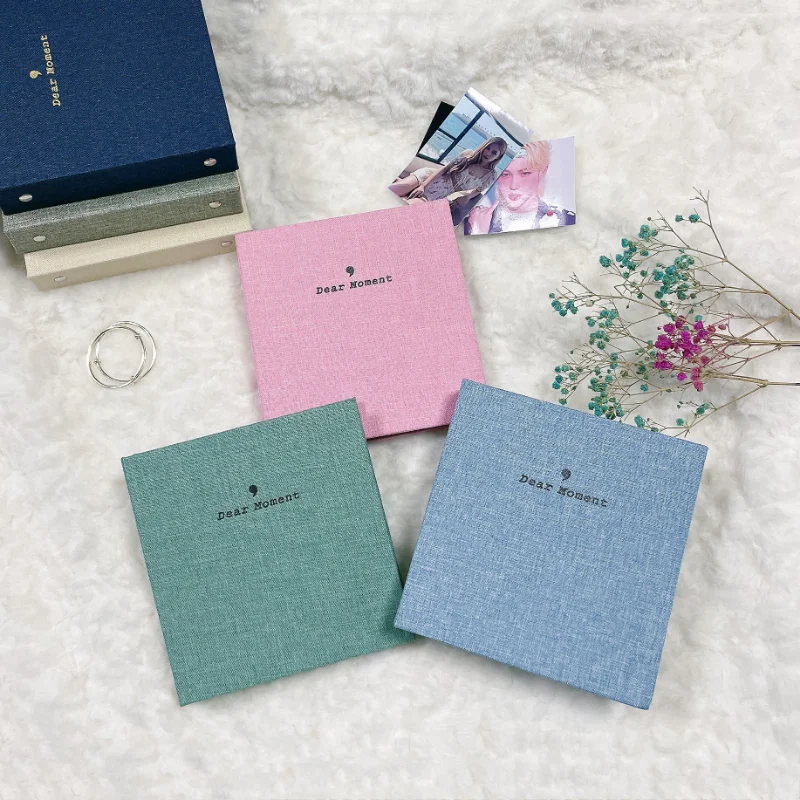 100 Pockets Mini Cotton Linen Surface Photo Album Picture Case for Fujifilm Instax Film Collectting Small Card Ticket Photocard