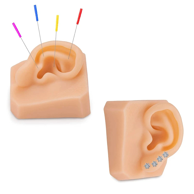 Soft Silicone Right Ear Model For Practicing Suture For Jewelry Display, Silicone Ear For Teaching Instructions