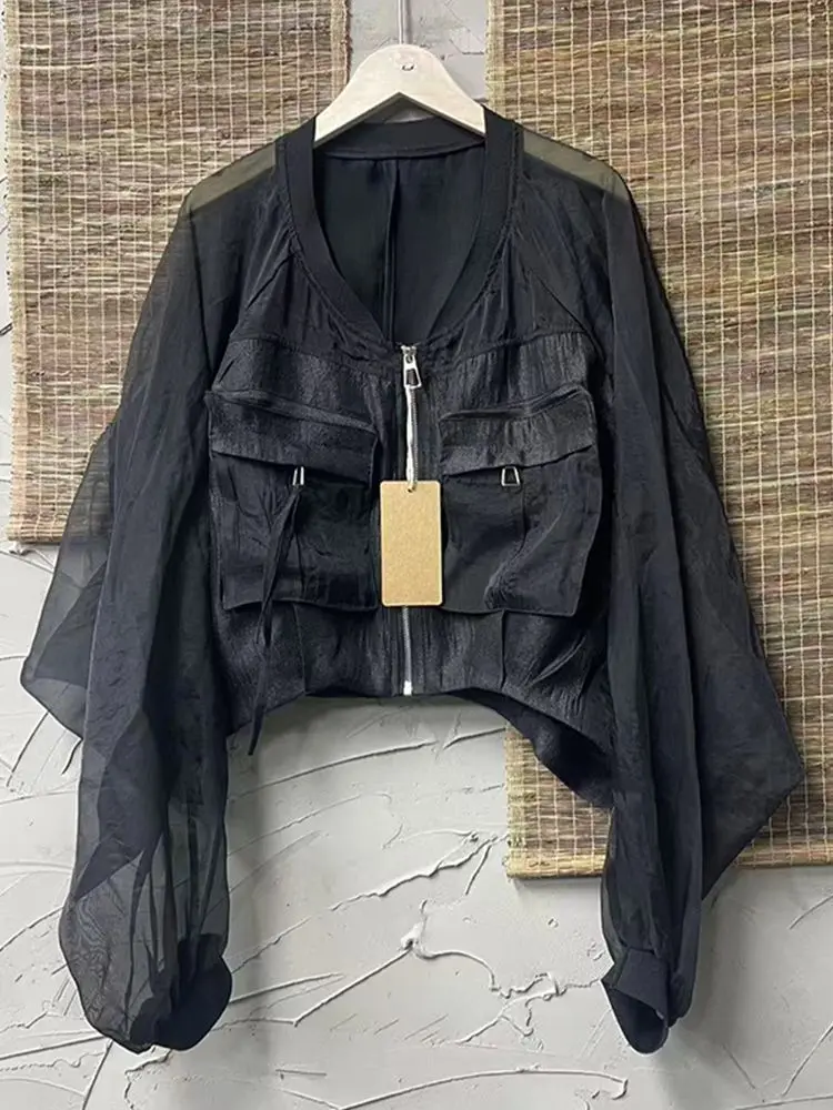 Short Sunscreen Black Cardigan Top Air-conditioned Shirt Chaquetas Para Mujer Blusa Autumn Summer New
