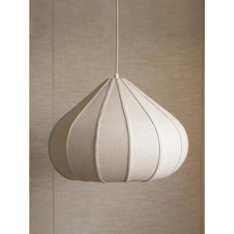 Linen Pendant Light Japanese Medieval Round Lantern Art Lamp for Restaurant Bedroom Living Room Homestay Home Decor Fixture 2026