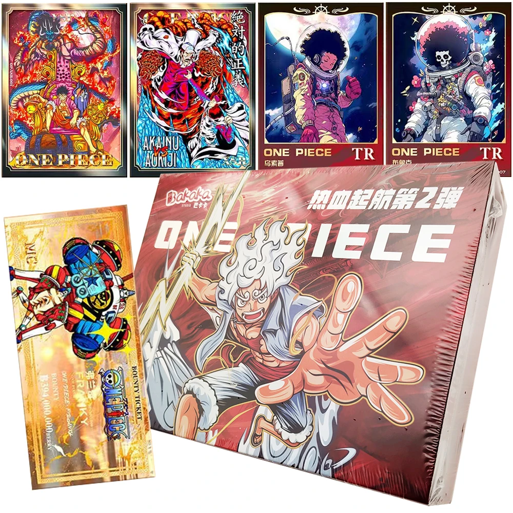 

One Piece Japanese Anime Collection Card Classic Protagonist Group Luffy Zoro Usopp Cute Q-Version Card Child's Christmas Gift