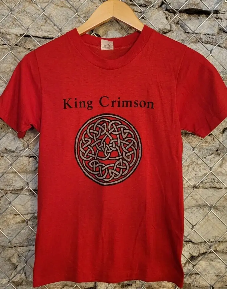 [L] King Crimson Discipline tシャツ 00s 90s King Crimson Discipline T-Shirt Vintage XL Jerzees Rare 2 Sided