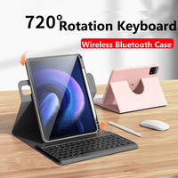 Case with Bluetooth Keyboard Mouse for Xiaomi Mi Redmi Pad SE 11inch 2023Keyboard Case with Pencil Holder TPU Leather Cover