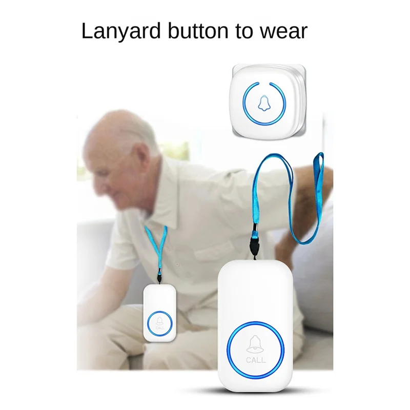 -BABQ Wireless Call Device For Elderly People, Personal Alarm, Remote Control Doorbell Watch