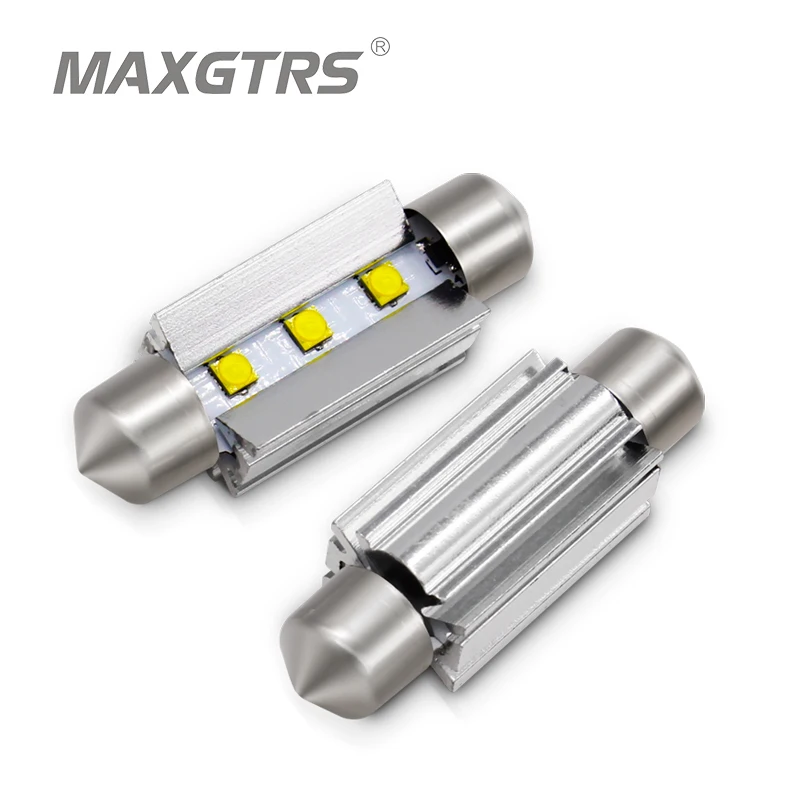 

2x C5W C10W LED Festoon Bulb 3030 XBD Chip Canbus Error Free 6000K 31/36/39/41mm Dome Map Door License Plate Mirror Light Xenon