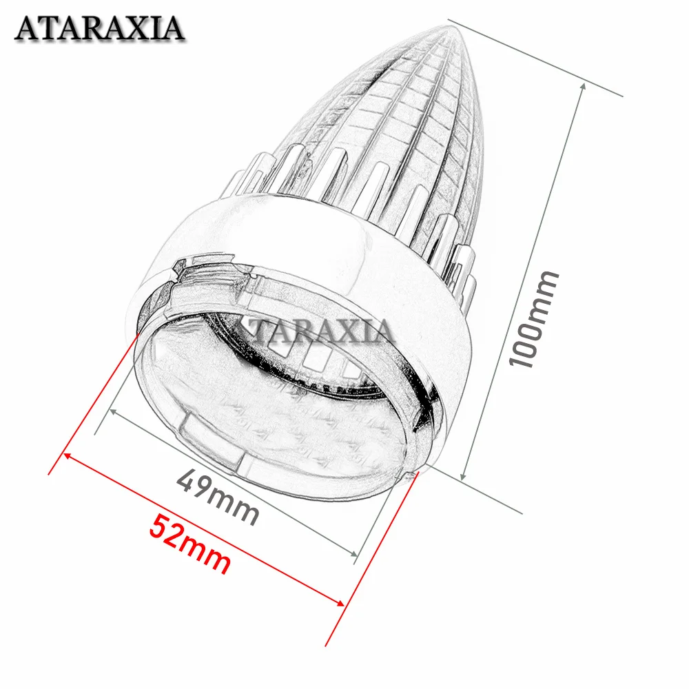 For Harley Softail Fat Boy Dyna Deluxe Motorcycle Replacement Bullet Turn Signal Supersonic Lenses Cover Turns Blinker Bezel