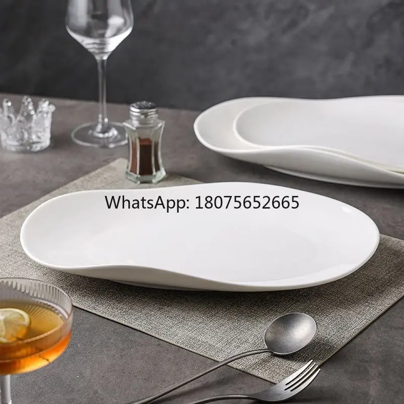 Creative restaurant-style steaming plate - new, large-sized design for home use