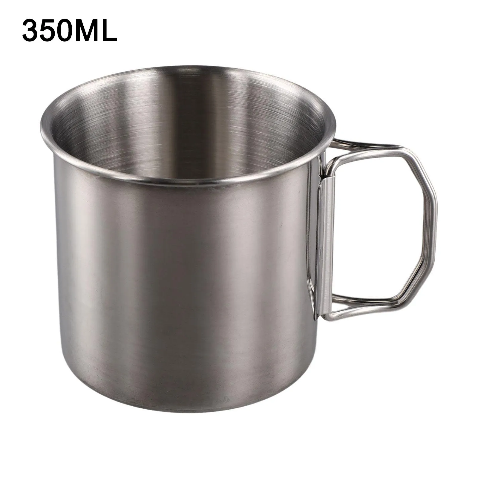 Outdoor Travel Handle Water Cup Beer Mug Silver Titanium Pot Lightweight Stainless Steel 260/350/600/660ML Hot Brandnew