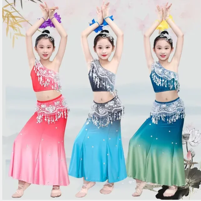 

Jupe de brevPaon Traditionnelle pour Enfant, Costumes de brevClassique, Queue de Poisson, Hanche Ronde, 1 Ensemble