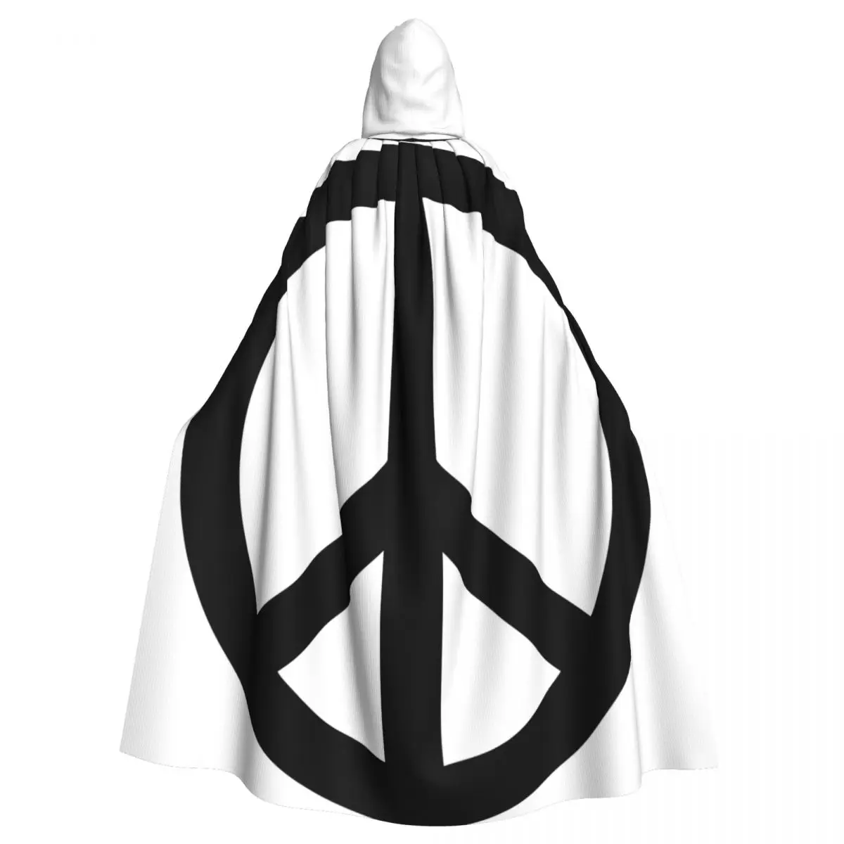 Peace Disarmament Anti War Movement Adult Cloak Cape Hooded Medieval Costume Witch Wicca Vampire Elf Purim Carnival Party