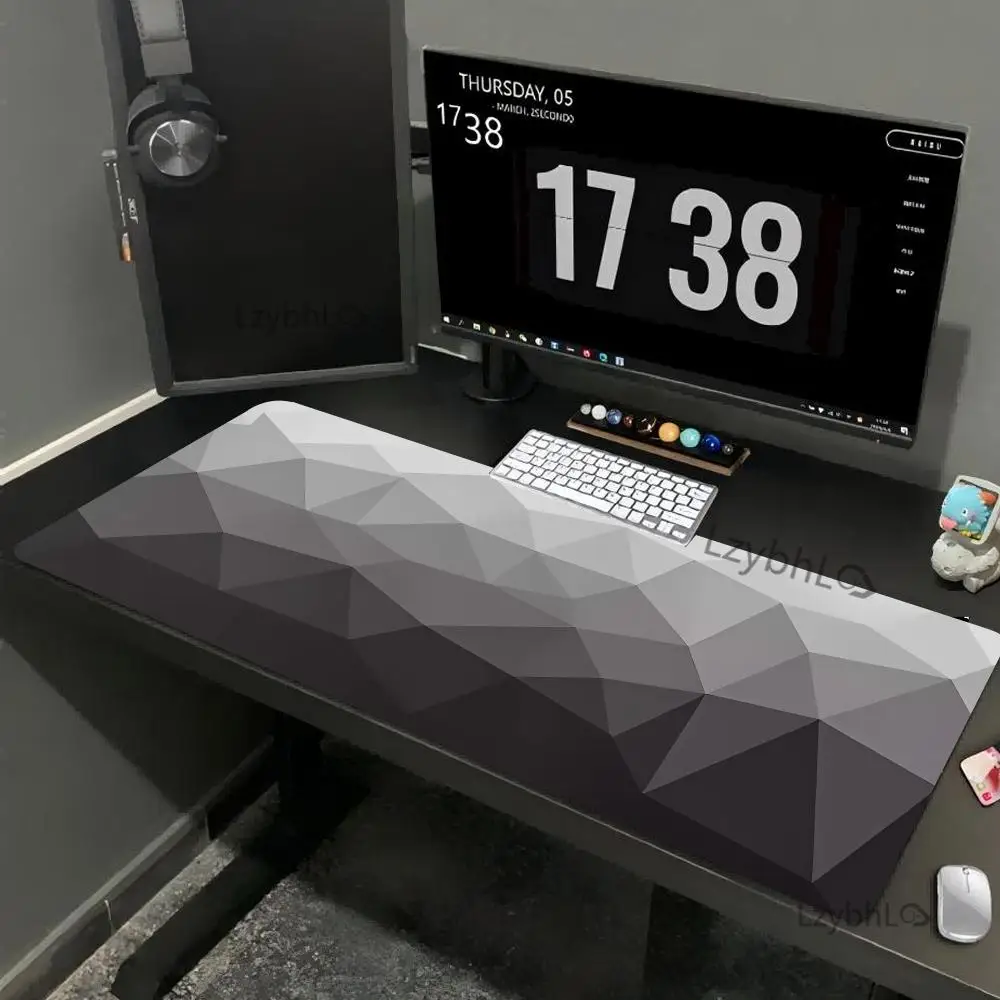 Geometric Texture Mouse Pad HD Non-Slip Computer Keyboard Mat XXL Large Gaming Accessory Rubber Deskmats PC Laptop Long Mousepad