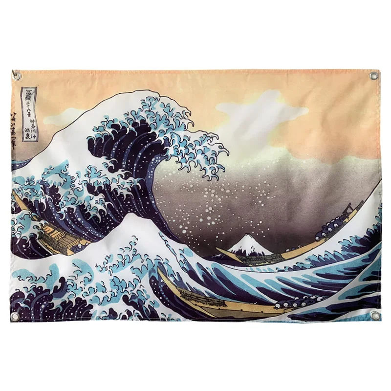 Vintage Ukiyo-e Tattoo Poster Skull Banner Flag Tapestry Wall Hanging Canvas Painting Wall Stickers Bar Cafe Bedroom Decor