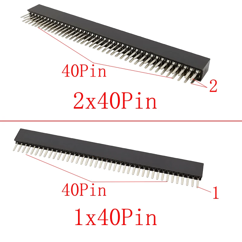 Pitch 1.27 Mm Rechte Enkele Rij/Dubbele Rij Man Vrouw Socket Pin Header Pcb Board Connector Voor Arduino 1x4 0/50Pin 2x4 0/50Pin