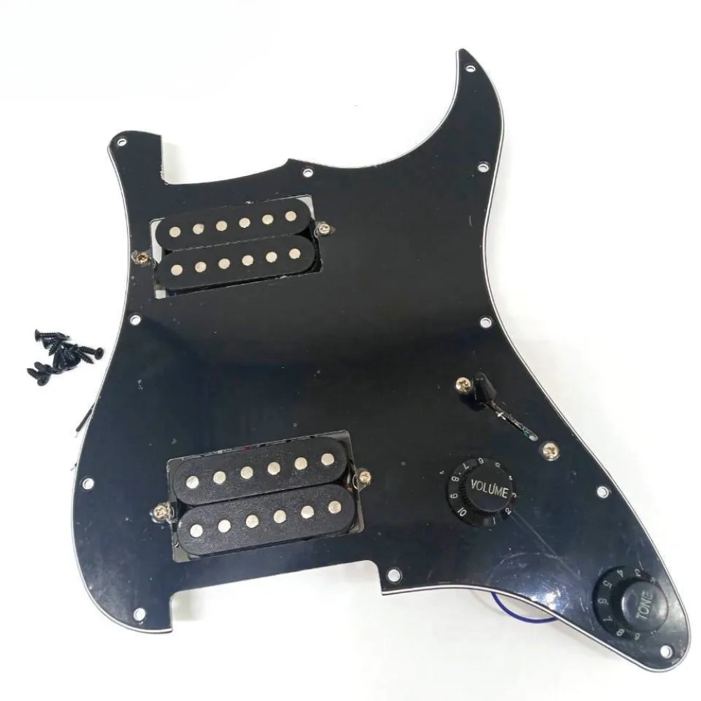 

Electric Guitar Pickup HH Configuration Kit - Dual Humbucker, Complete Wiring Harness with Control Panel