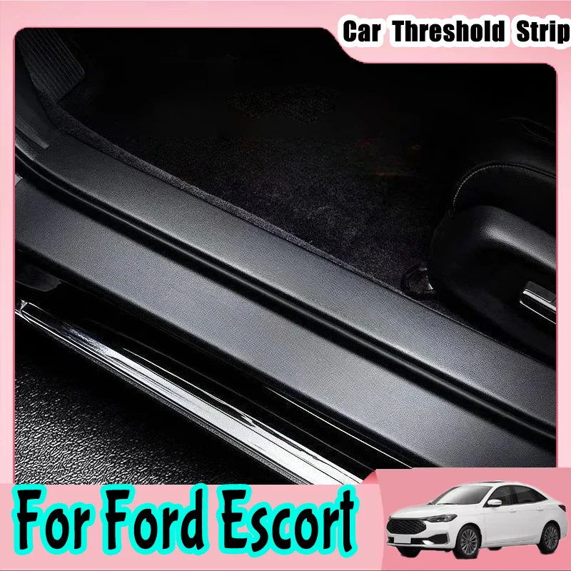 Protector de Umbral de Puerta para Ford Escort 2015-2023, Adhesivos Protectores para Puerta y Maletero, Resistentes a Arañazos y Pisotones, Adhesivos Interiores