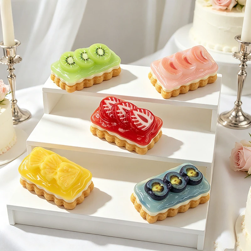 100pcs Cute Fruit Jam Sandwich Biscuits Egg Tart Resin Cabochon DIY for Hairpin Keychain Earring Scrapbook Dollhouse Accessories