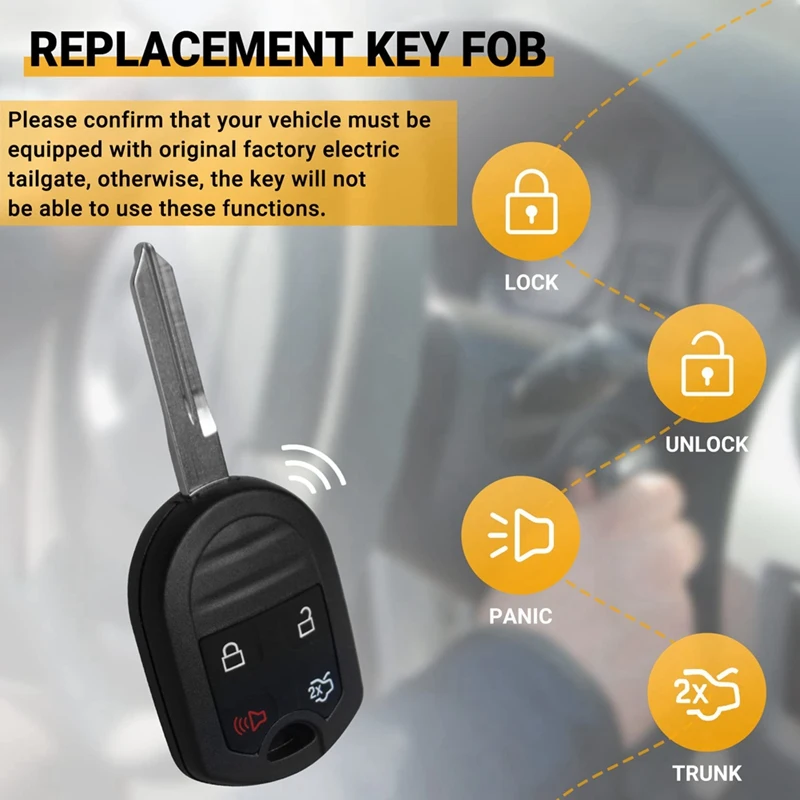 Plastic Car Keyless Entry CWTWB1U793 For Ford Explorer Mustang Expedition Edge Focus Lincoln Mercury Sable Mazda Key Fob 2Pcs