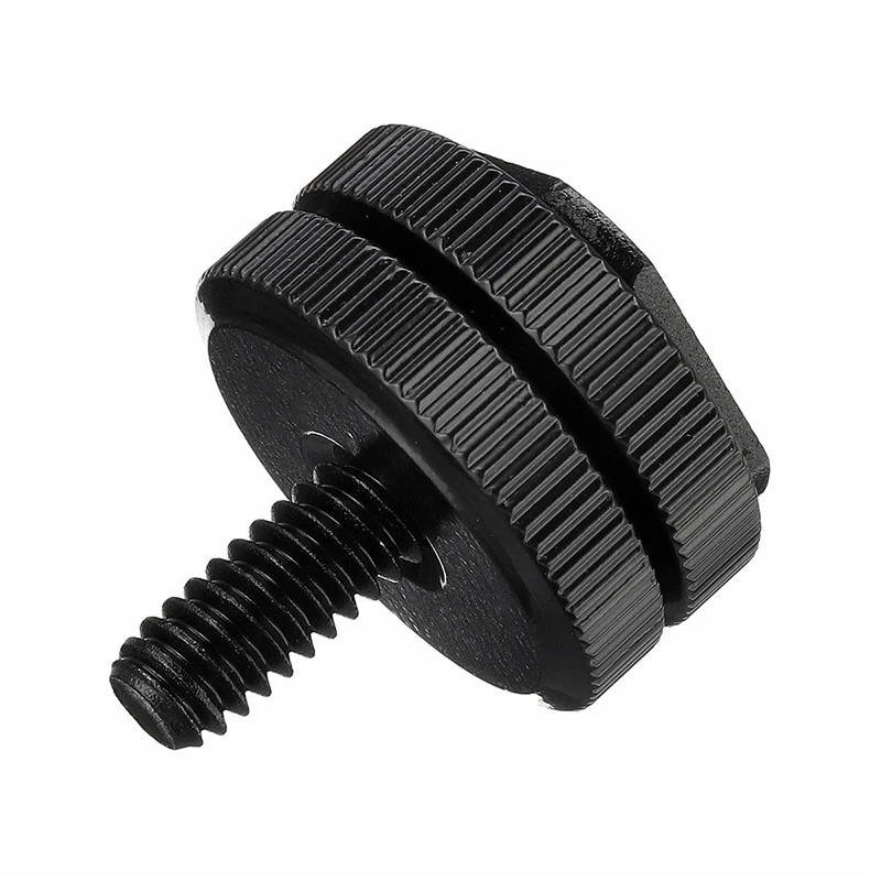 1/4 "Dual Thumb สกรูแฟลชเย็นรองเท้าร้อนอะแดปเตอร์กล้องอัพเกรดแฟลชแฟลชการถ่ายภาพกล้องอะแดปเตอร์ Mount สําหรับ DSLR ใหม่