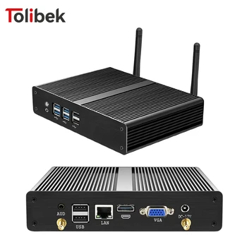 Tolibek Fanless Htpc Mini Pc Intel Core I3 5005u I5 4200u Celeron 2955u Ddr3l Windows 10 Pro Minipc Kantoor Desktop Computer Wifi