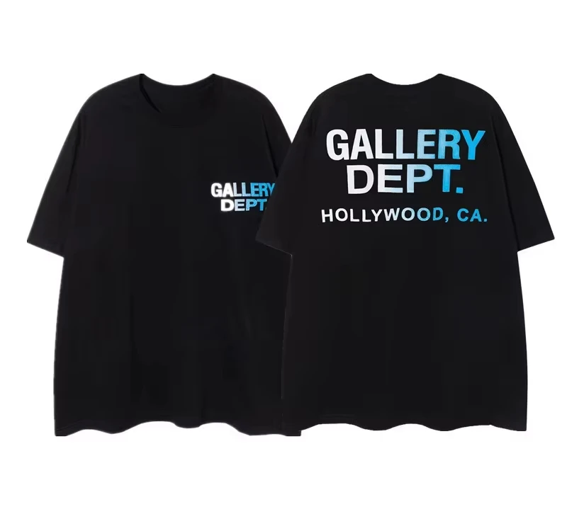 2026 Gradient Letter Slogan Graphic T Shirt Men Black Short Sleeve O-neck Cotton Casual Unisex Streetwear Tees