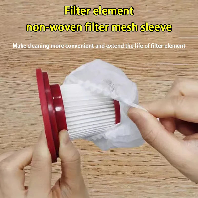 50/100pcs Disposable Vacuum Cleaner Filter Protective Cover - Washable Non-woven Fabric for Handheld Vacuum Cleaner