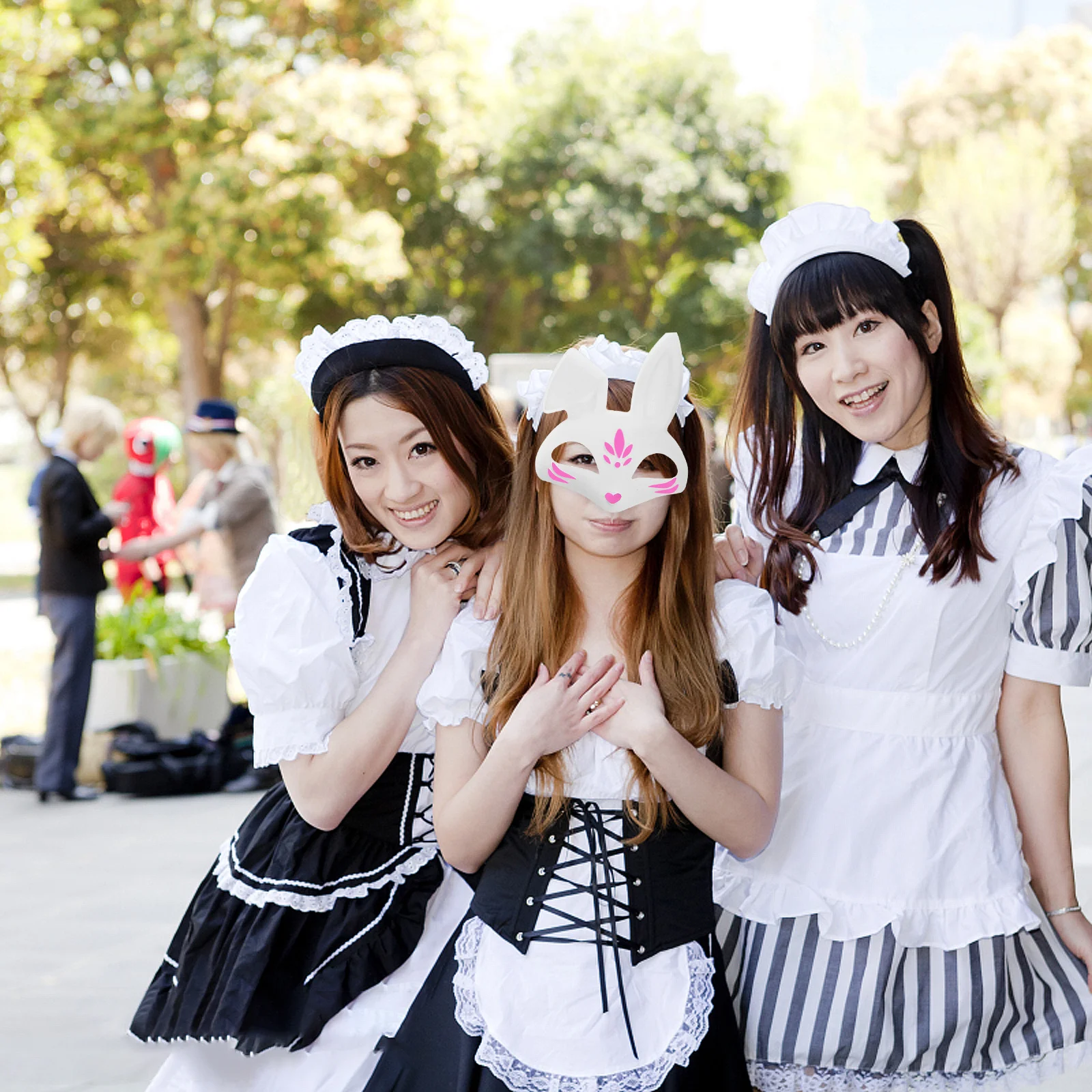 

4Pcs White Blank Fox Rabbit Masks PVC Durable DIY Paintable Masquerade Masks for Party Halloween Women