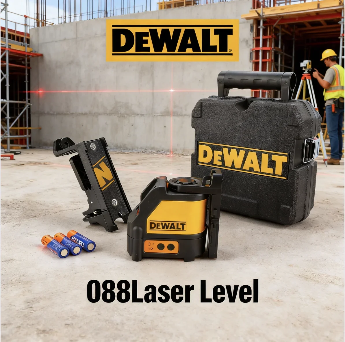 

Лазерный нивелир DEWALT DW088CG с самовыравниванием, зеленым лучом, 2 линиями (горизонталь и вертикаль), инструмент для точных измерений