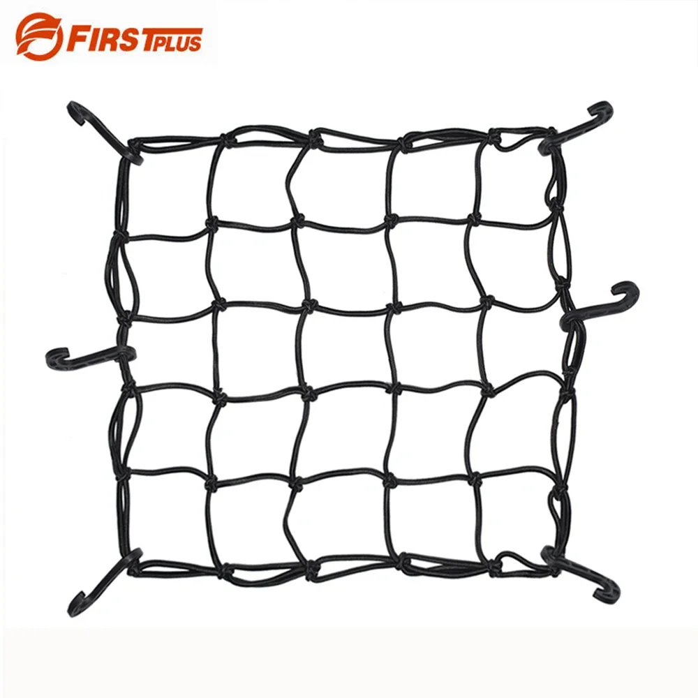 

40x40cm Motorcycle Oil Tanker Cargo Net Featuring 6 Adjustable Hooks Motorcross Helmet Luggage Holder Mesh Cover Black Blue Red