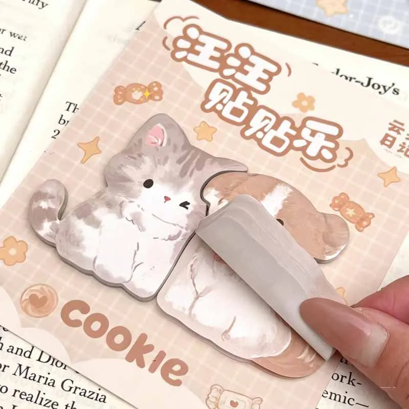 40pcs/lot Kawaii Cat Dog Bear Seal Memo Pad Sticky Notes Cute Stationery Label Notepad Planner Sticker Post School Supply