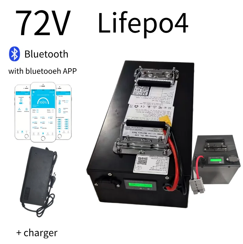 

Премиум-аккумулятор LiFePO4 72В 50-200Ач для скутеров, мотоциклов, трициклов, электрических четырехколесных автомобилей