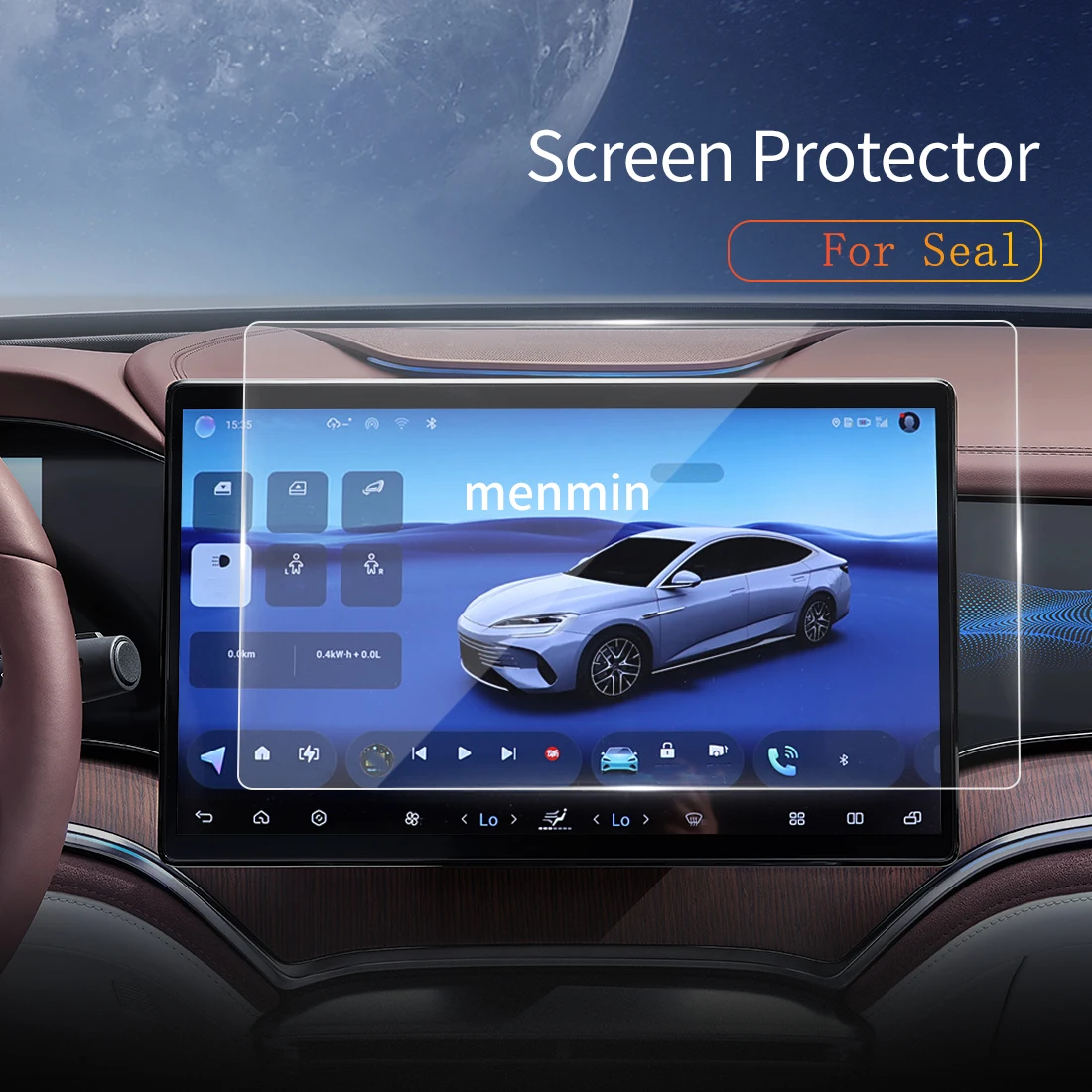 

Car Stickers Dash Carplay Mirror Screen Protector Display Tempered Glass Protective Film Vehicle For24 BYD Seal