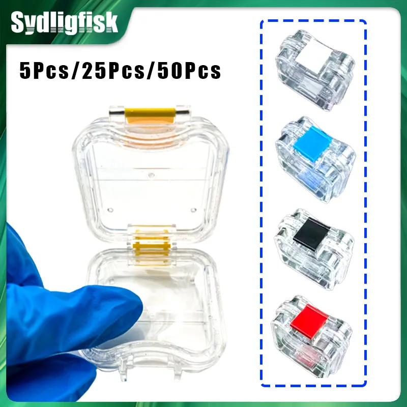 

Dental Denture Storage Box Small Dental Crown Box With Transparent Flexible Film Plastic Implant Denture Tooth Molar Case Box