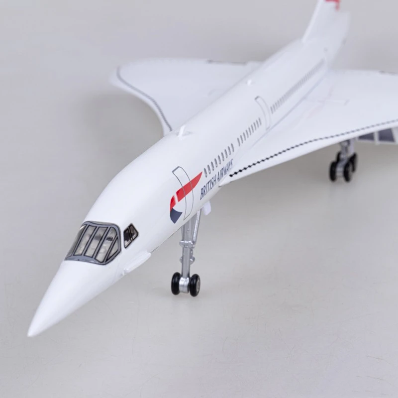 Emulation Model airplane Civil Aviation Passenger plane Concorde head can be moved Collect Arts and crafts Gifts Pendent piece