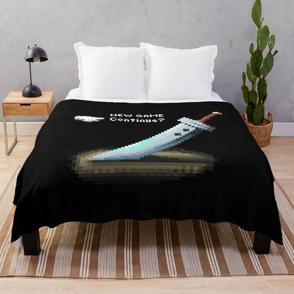 

Pixel Buster Sword Throw Blanket brand blanket