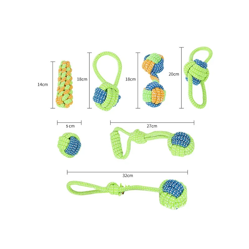 Pet Toys Dog Supplies Cotton Rope Toys Molar Cleaning Dog Biting Rope Accompanying to decompress Comfort Training