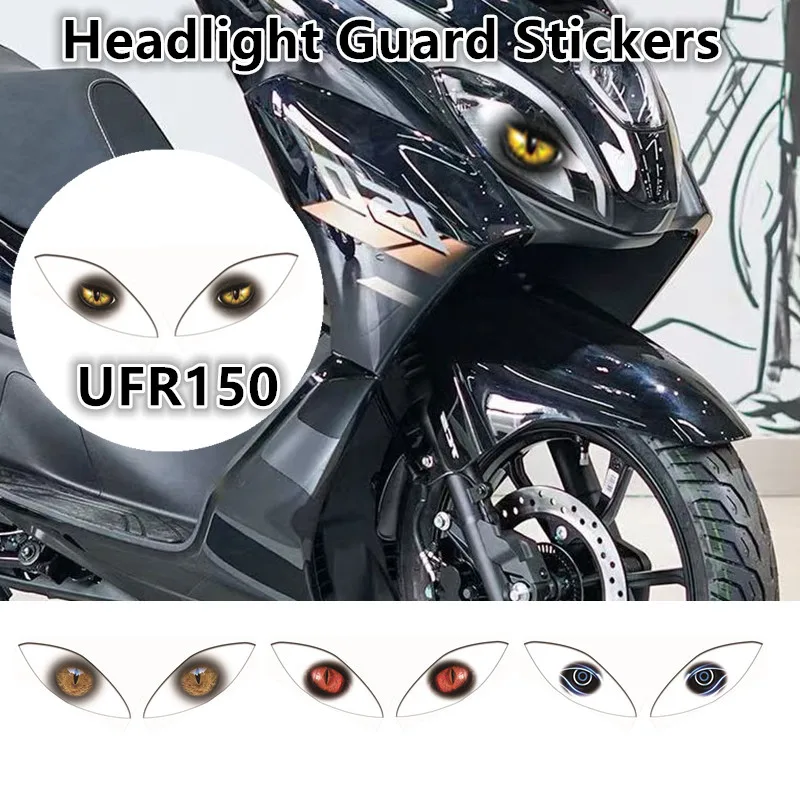 Fit For HAOJUE UFR150 ufr150 Motorcycle accessories headlight protection sticker Front Fairing Headlight Sticker Guard Sticker