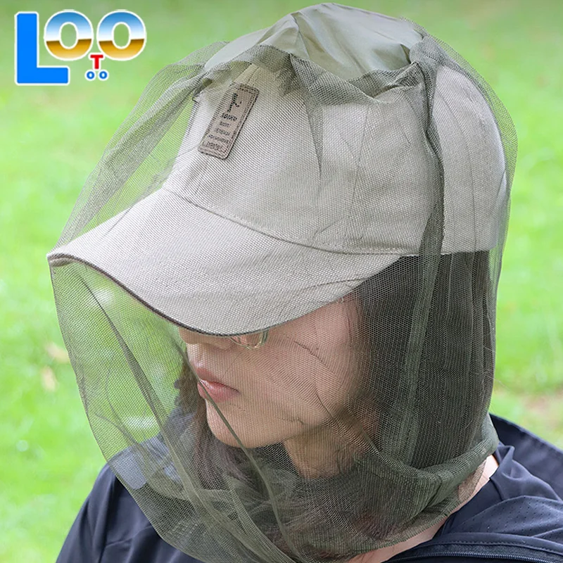 5 pezzi di arrivo sicuro da viaggio campeggio berretto a rete midge zanzara insetto cappello bug rete per la testa rete per la testa protezione per la testa