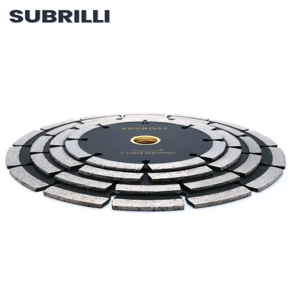 SUBRILLI 4/5/6/7 Inch Diamond Saw Blade Segments Dry Wet Cutting Disc for Marble Concrete Porcelain tile Circular Diamond Disk
