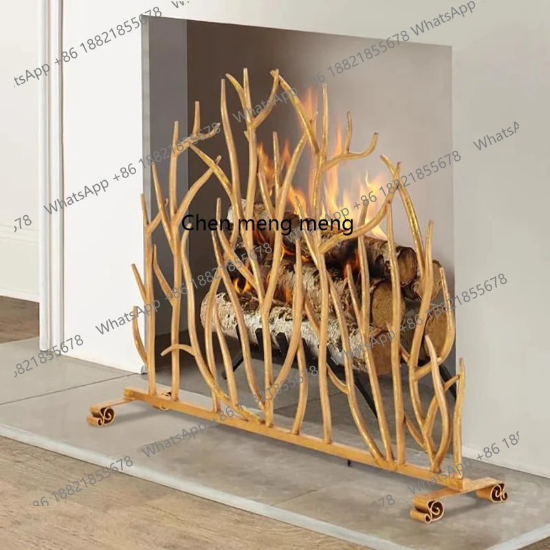 Fireplace partition B & B natural branch partition original ecological decorative tree trunk fireplace fence