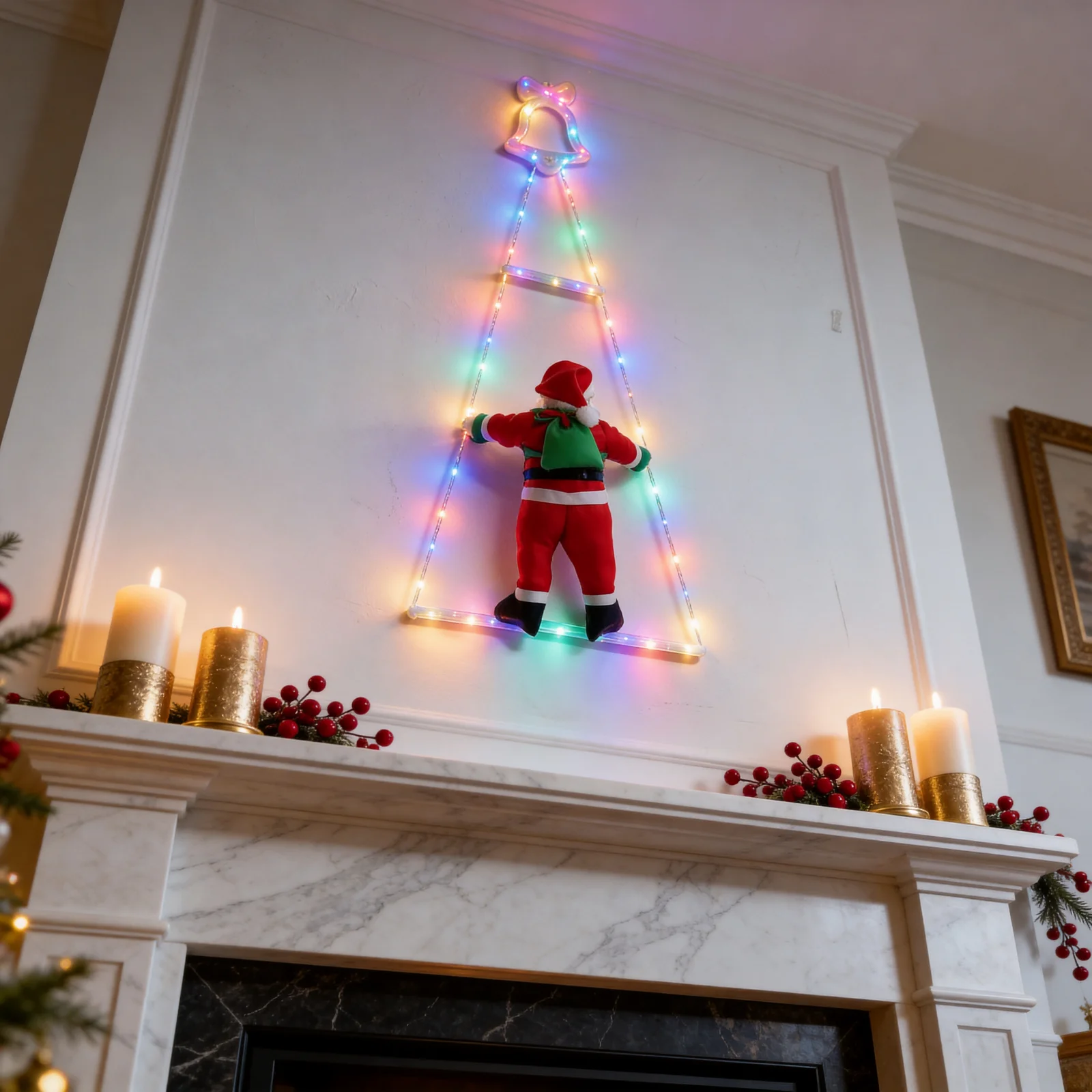 Luci a Scala Natalizie con Bab - Santa'S Elves Holiday Lighting & Decor Llc recensione e prezzo