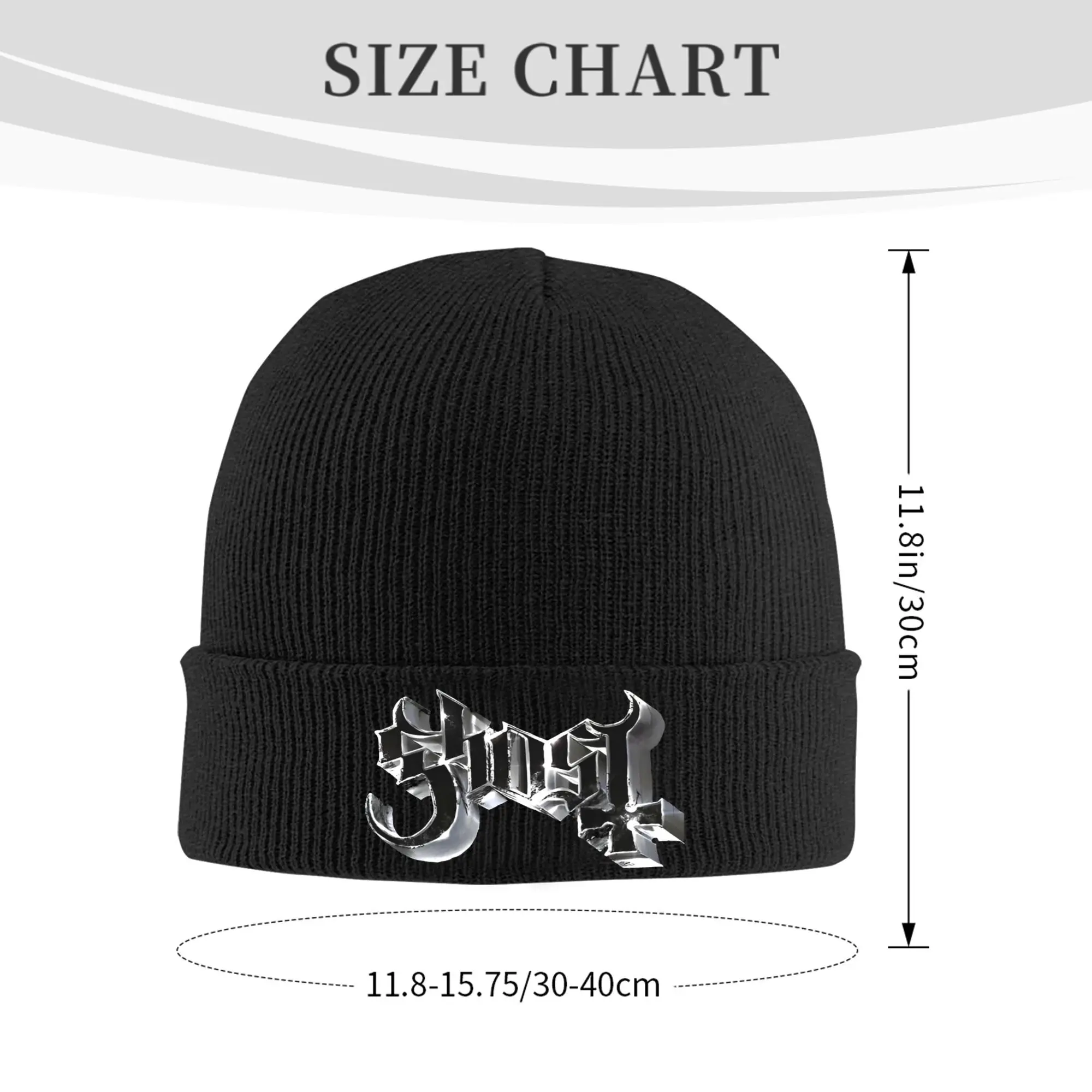 إكسسوارات شعار الأشباح قبعة صغيرة دافئة للجنسين Skullies قبعات محبوكة Beanies Skullies