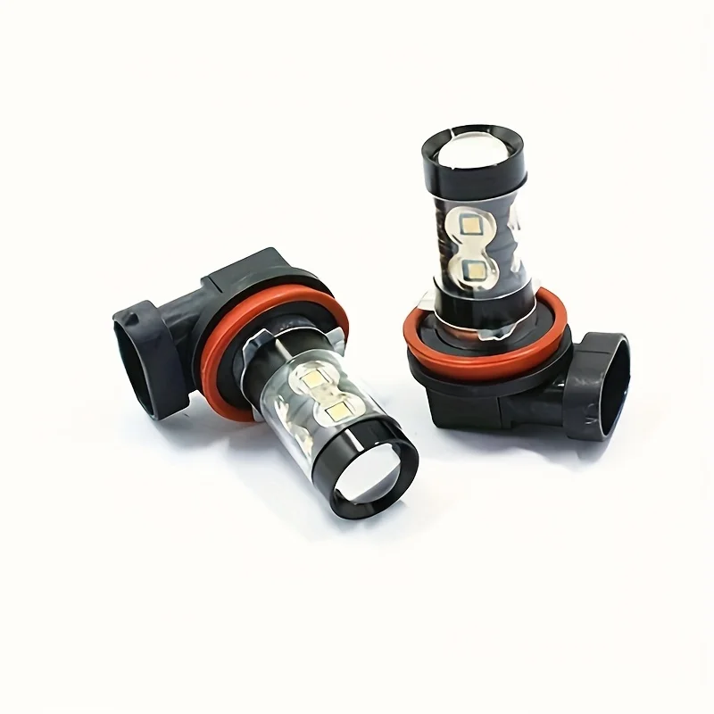 2pcs H11 H8 H16JP 10SMD LED Fog Light Bulb Driving Lamps 6000K White High Power DRL Lamps Foglight Bulbs