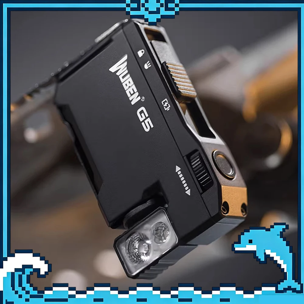 

Перезаряжаемый EDC-фонарь WUBEN G5, 400 люмен, с двумя источниками света, мини-фонарь с RGB-подсветкой, портативный карманный фонарь