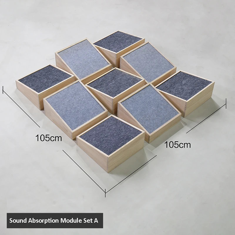 Korean Creative Oblique Sound-Absorbing Module Combination Soundproofing Panel and Acoustic Materials For Home Theater Studios