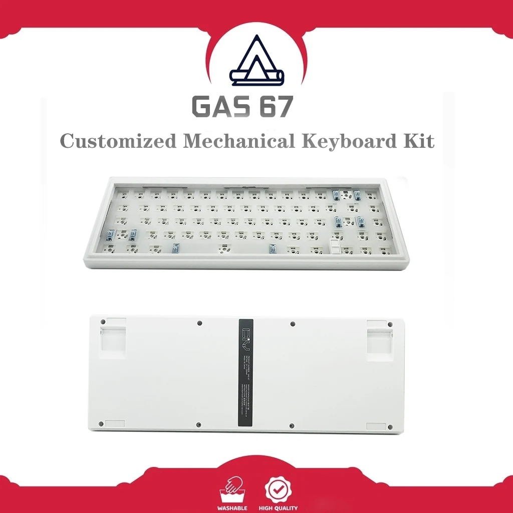 

GAS67 Hot Swap Customized Mechanical Keyboard Kit Gasket Structure Type-C RGB Compatiable 3/5 Pins For Cherry Gateron Kailh