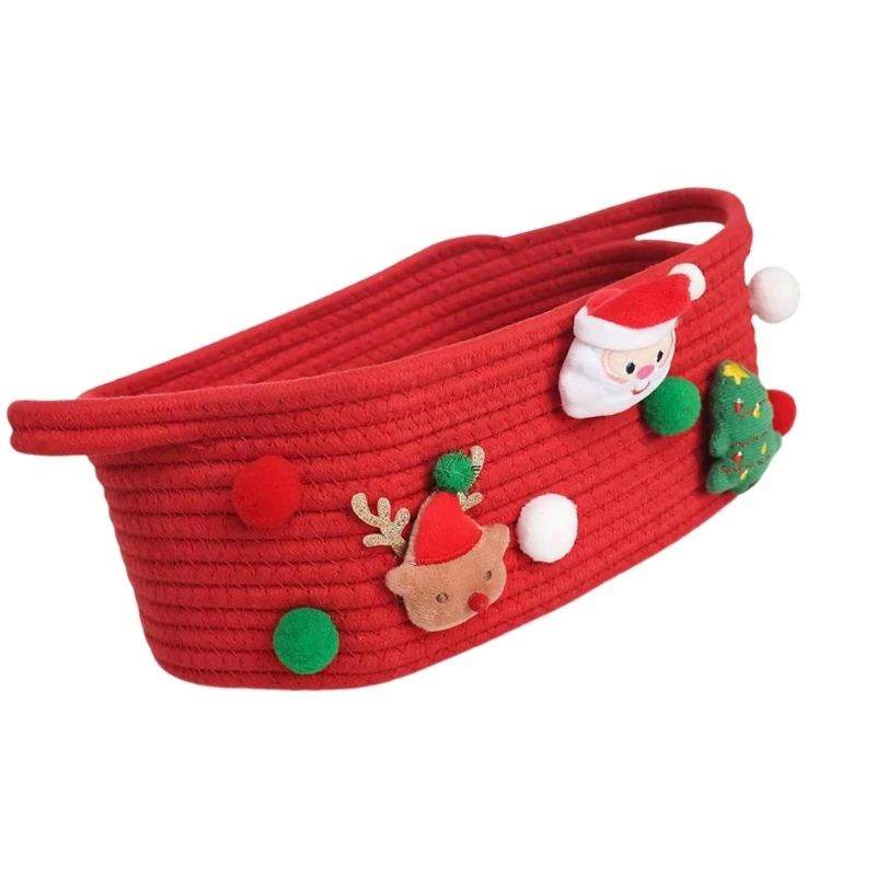 Contenitore portaoggetti a tema Babbo Natale per amanti delle decorazioni natalizie Organizzatore regalo A0KF