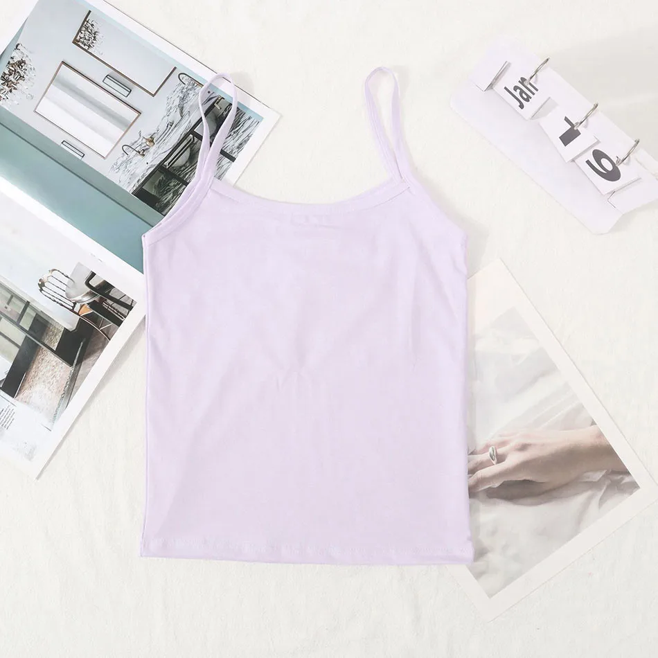 Girls Development Period Solid Color Cotton Soft Breathable Underwear Vest Girls Anti Exposure Safety Underwear Girl Vest