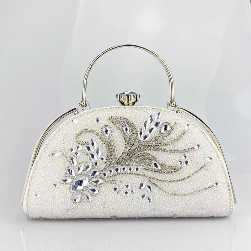

Ele 2025 Wedding Par Clutch Bag Diamond Studded Women's Handbag Faionable ell ape PU Leather Summer New Arrival