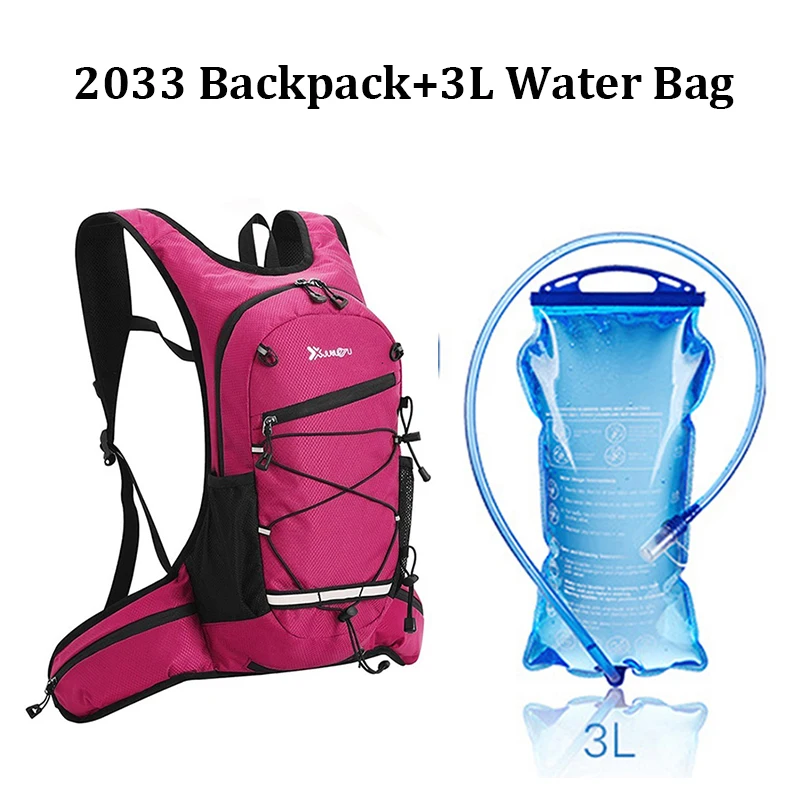 

Cycling Water Bag Outdoor Backpack Set 3Liters Hydration Sports Refill Waterbag Ruckpack Bike Riding Water Bladder Knapsack