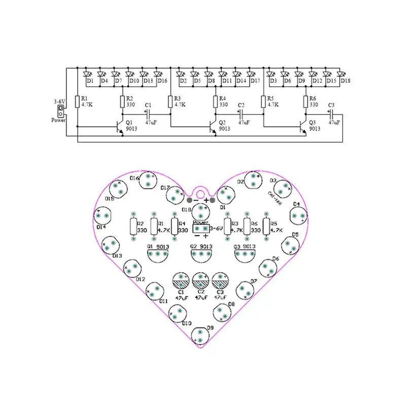 شكل قلب مجموعة مصابيح المياه مصباح ليد قلبي لتقوم بها بنفسك عدة إلكترونية الحب ضوء لتقوم بها بنفسك مهارات الإنتاج التدريب ممارسة لحام